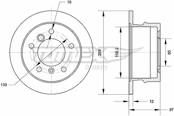 Brzdový kotouč TOMEX Brakes